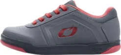 Oneal O'Neal Pinned Flat Pedal Mountain Bike Shoe Red/Grey -Cycle Pro Gear 2022 ONeal PINNED20FLAT20Pedal20V.22 gray red left20side