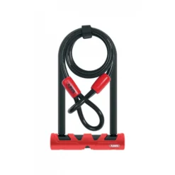 Abus Ultimate 420 D Lock And Cable Black/Red - 230mm - Gold