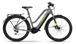 Haibike Trekking 6 Mid 500wh Electric Hybrid Bike 2022 Grey/Neon Yellow