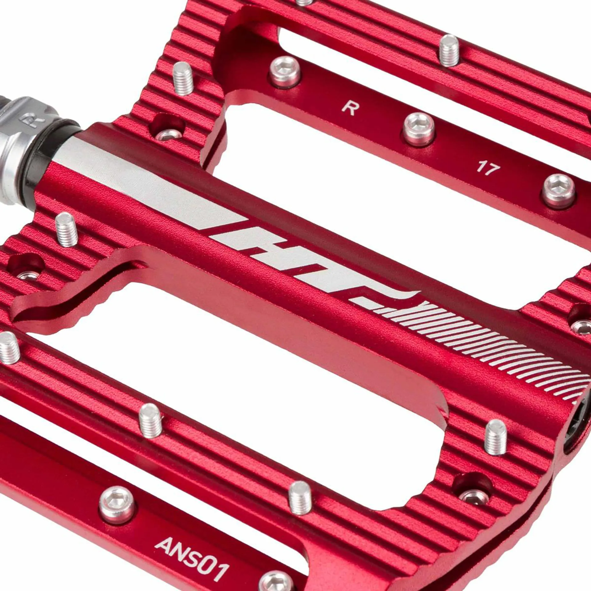 HT Components HT ANS-01 Alloy Platform Mountain Bike Pedals Red 4 HT Components HT ANS-01 Alloy Platform Mountain Bike Pedals Red - Image 2