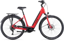 Cube Supreme Sport Hybrid Pro 500 Easy Entry Electric Hybrid Bike Red
