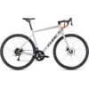 Cube Attain Pro Road Bike 2024 Silver/Orange -Cycle Pro Gear CITRSIM Cube U 2023 AttainProRoadRace SilverOrange