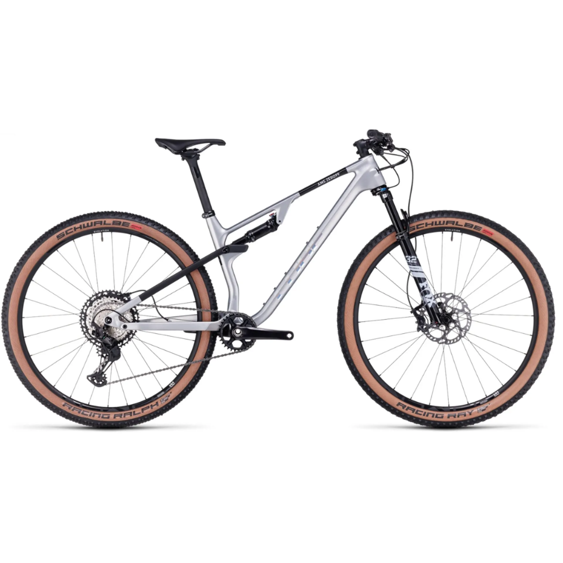 Cube AMS ZERO99 C:68X Race Full Suspension Mountain Bike 2024 Silver 3 Cube AMS ZERO99 C:68X Race Full Suspension Mountain Bike 2024 Silver