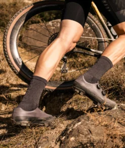 Quoc Extra Fine Merino Tech Wool Socks Charcoal -Cycle Pro Gear QUOC Merino Sock Charcoal Lifestyle 1