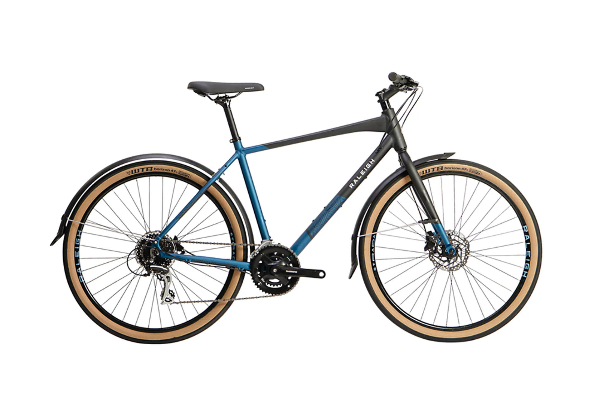 Raleigh Strada City Hybrid Bike Black/Blue