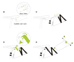 Birzman Packman Saddle Pack With Waterproof Carrier Green -Cycle Pro Gear SaddlePack00