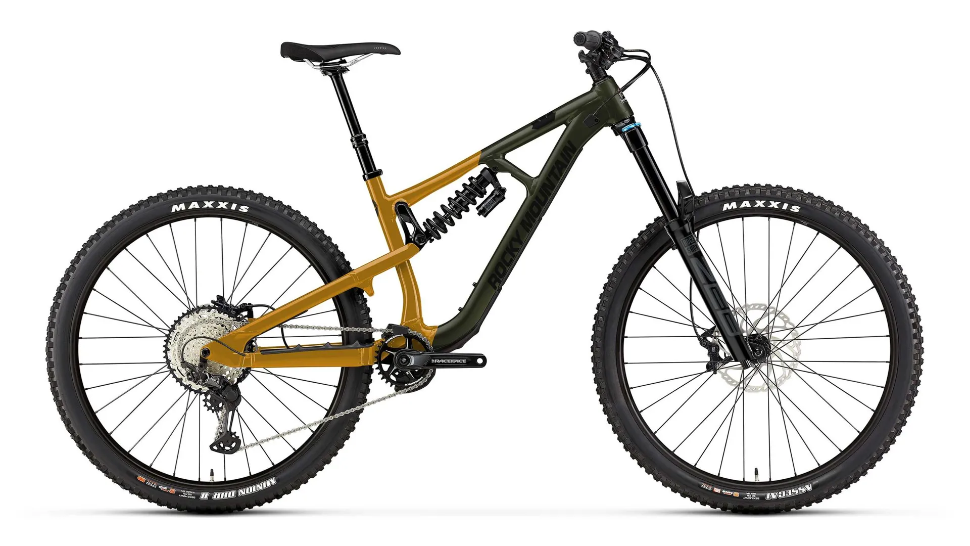 Rocky Mountain Slayer A50 Freeride Mountain Bike 2022 Gold/Green 3 Rocky Mountain Slayer A50 Freeride Mountain Bike 2022 Gold/Green
