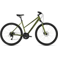 Cube Nature Trapeze Hybrid Bike 2024 Shiny Moss/Black