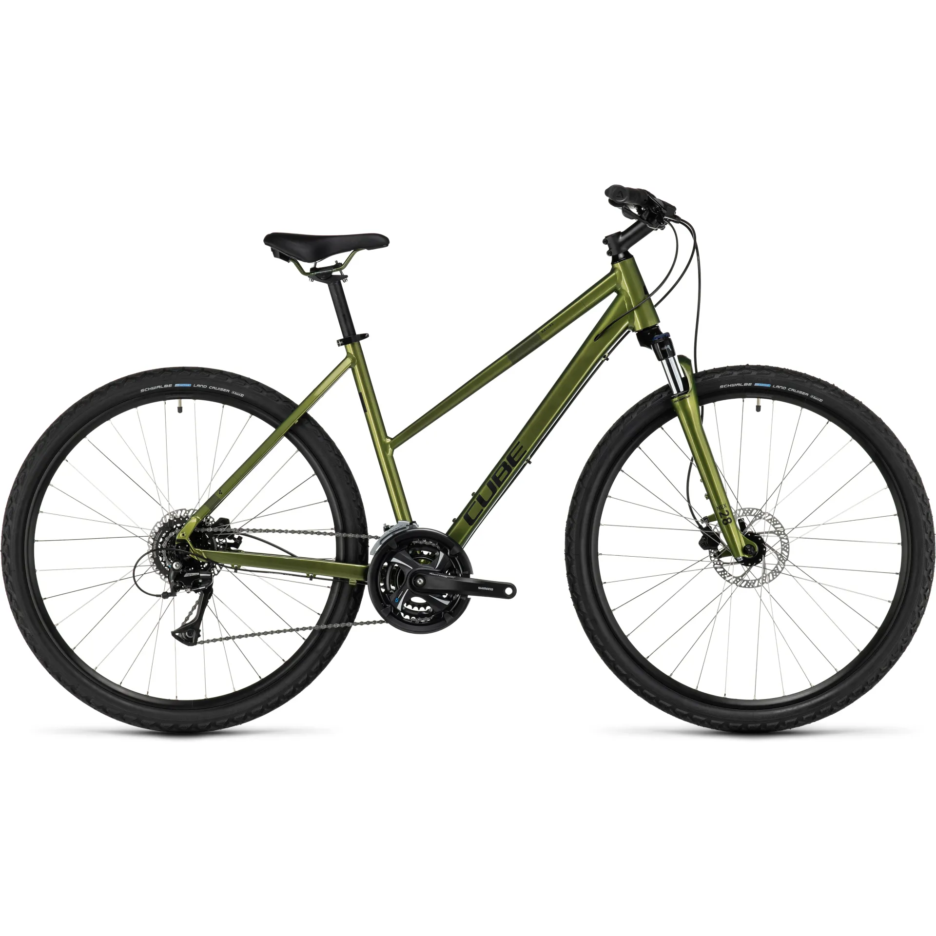 Cube Nature Trapeze Hybrid Bike 2024 Shiny Moss/Black 3 Cube Nature Trapeze Hybrid Bike 2024 Shiny Moss/Black