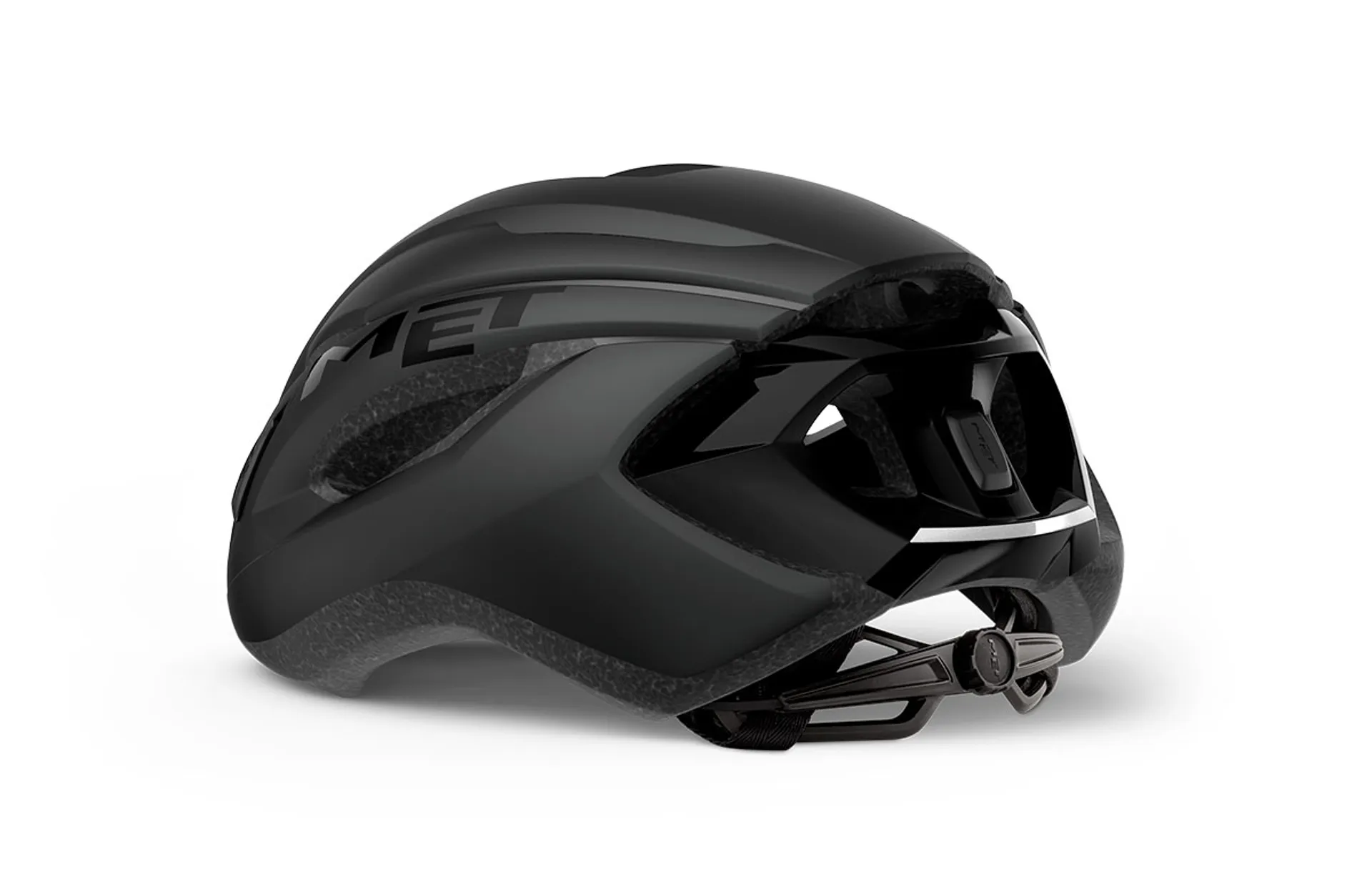 MET Strale Aero Road Cycling Helmet Matt/Gloss Black 4 MET Strale Aero Road Cycling Helmet Matt/Gloss Black - Image 2