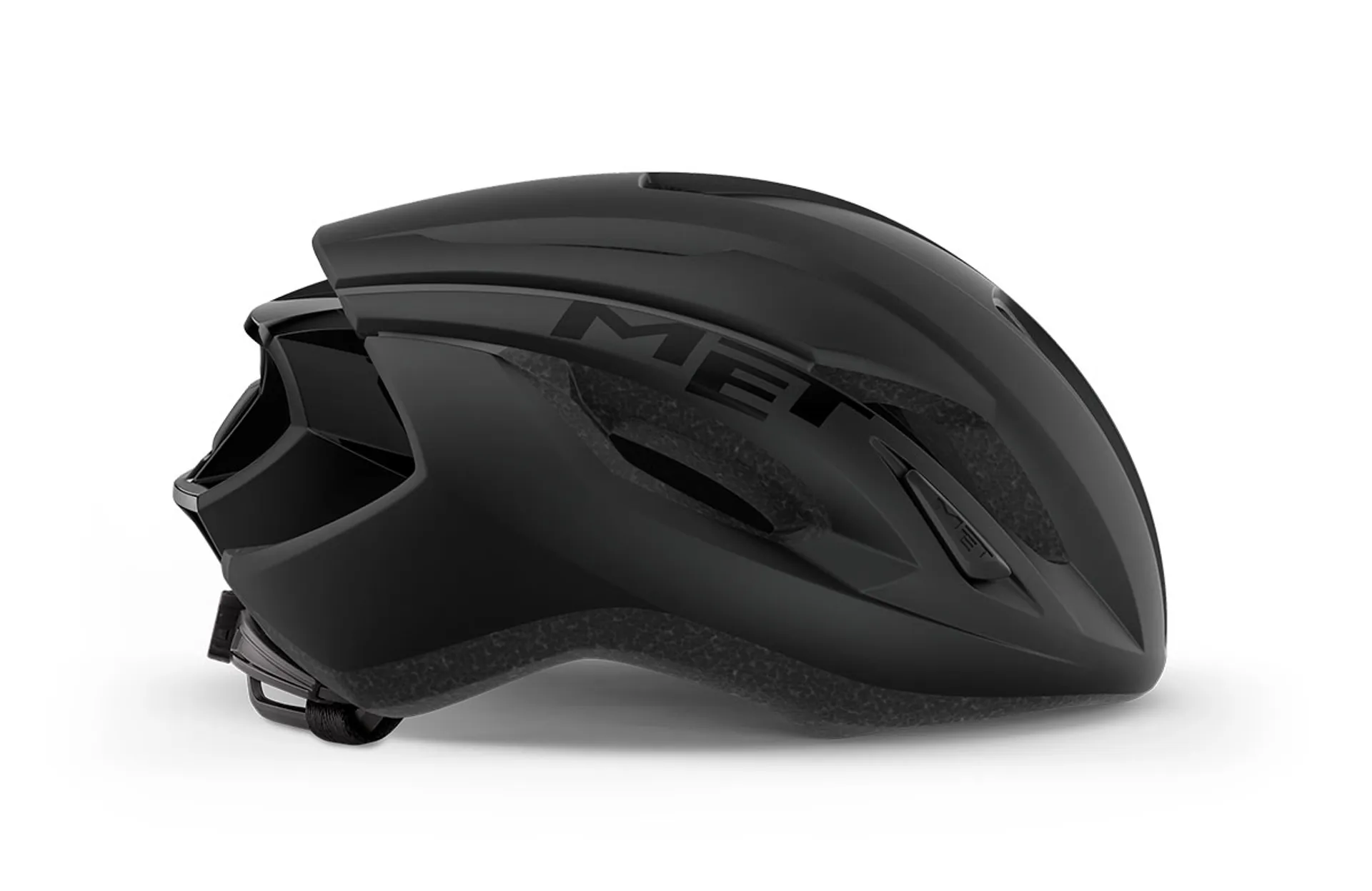 MET Strale Aero Road Cycling Helmet Matt/Gloss Black 5 MET Strale Aero Road Cycling Helmet Matt/Gloss Black - Image 3