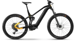 Haibike NDuro 6 Full Suspension Electric Mountain Bike Black/Mango/Grey